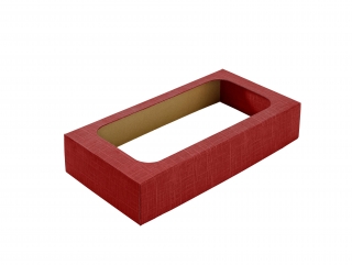 Průhledné víčko s okénkem, barva Bordeaux